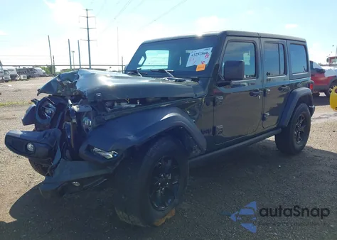 2021 Jeep Wrangler Unlimited Willys 4X4 z USA, uszkodzony, nr VIN 1C4HJXDG5MW713043